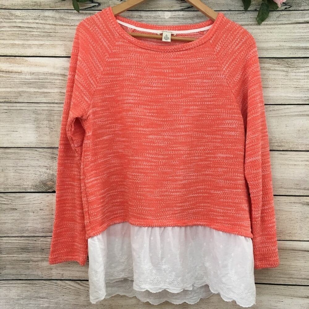 Westbound | Size L Coral/ White Blouse